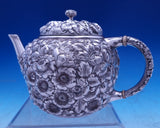 Flora by Shiebler Sterling Silver Tea Set 3pc #1181 Tea Sugar Creamer (#8837)