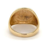 10k Yellow Gold Men's Blank Signet RIng with Brushed Finish Size 7.5 (#J6639)