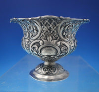 German Sterling Silver Salt Dip Master w/ Cast Flowers Lattice 2.57 ozt. (#6468)