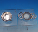 A. Chick and Sons Ltd English Estate Sterling Silver Tea Strainer 2pc (#8327)