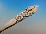 Dahlia by Georg Jensen Sterling Silver Fish Serving Fork Dolphins Pierced 9 1/2"