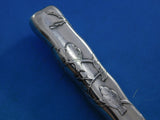 Lap Over Edge Acid Etched by Tiffany Sterling Dessert Knife HHAS Birds in Tree