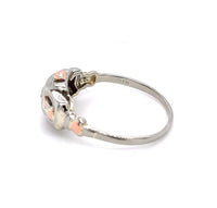 18k White and Rose Gold Vintage Genuine Natural Diamond Ring (#J5609)