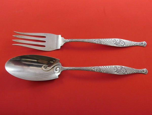 Towle Sterling Silver Salad Serving Set 2-Piece #10 10 1/4" Antique Vintage