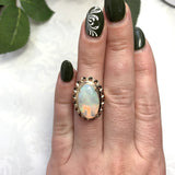 12k Yellow Gold 4.82 Carat Genuine Natural Australian Opal Ring 5.75 (#J7490)
