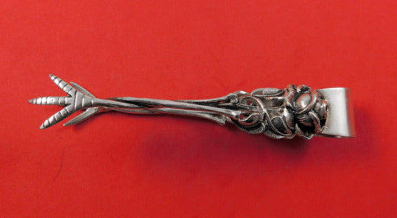 Hildesheimer Rose by Unknown Silver Sugar Tong 4"