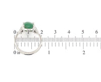18k White Gold 4.17 Carat A Jadeite Jade and Diamond Ring w/ GIA Report (#J7014)