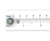 Fine Platinum Stud Earrings with 10.5mm Tahitian Pearls Jewelry (#J7119)