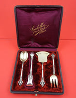 Renaissance by Christofle/Cardeilhac Sterling Dessert Set 4-pc fitted box GW 5"