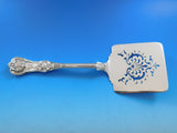 English King by Tiffany and Co Sterling Silver Waffle Server Pierced Floral 9"