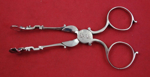 English Georgian Sterling Silver Sugar Nips scissor style london 4 1/2"