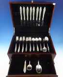 Sculptured Beauty by International Sterling Silver Flatware Service Set 43 Pcs