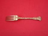 Chased Vine Vermeil by Shreve Crump & Low Sterling Silver Dessert Fork 6 1/2"