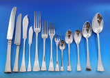Continental Austrian 800 Silver Flatware Set Service 86 pieces Modern Design