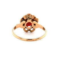 10k Yellow Gold Victorian Genuine Natural Coral Ring (#J5559)