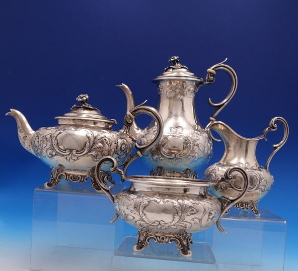 Henry Holland English Victorian Sterling Silver Tea Set 4pc Circa 1846 (#7615)
