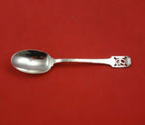Norman Hammered by Shreve Sterling Silver Coffee Spoon Pierced Mono "G" 5 1/2"