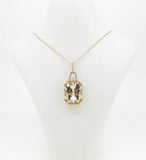 14k Rose Gold 7.60 Carat Genuine Natural Morganite Pendant Custom (#J4570)