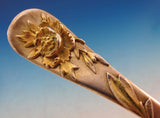 Lap Over Tiffany & Co Sterling Silver Ice Cream Spoon Applied Flowers c1880's