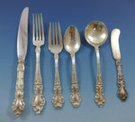 Meadow Rose by Wallace Sterling Silver Flatware Set Service 50 Pieces