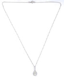 Platinum GIA .65ct Genuine Natural Pear Cut Diamond Pendant Jewelry (#J5927)