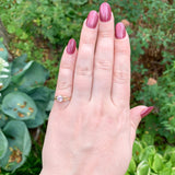 10k Rosey Yellow Gold .56ct Genuine Natural Morganite Ring Size 5.75 (#J7449)
