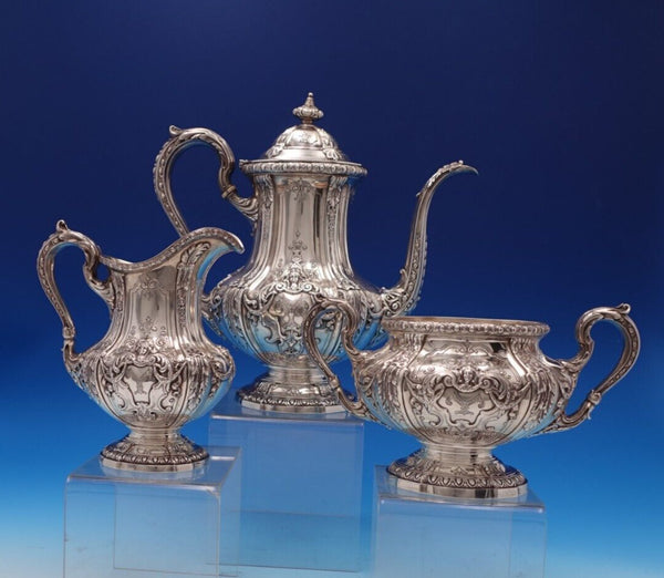 Louis XV by Reed and Barton Sterling Silver Coffee Set 3pc #712C (#7634)