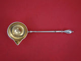 Coin Silver by Unknown Maker Bouillon Ladle Deep Bowl w/ Spout with Flag 8 1/2"