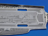 Leaf AKA Shell by Albert Coles Coin Silver Fish Serving Set Etched Boat Men Lake