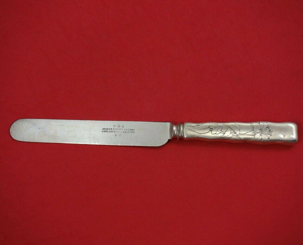 Lap Over Edge Acid Etched by Tiffany Sterling Silver Regular Knife Hibiscus
