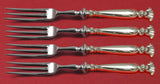 Romance of the Sea by Wallace Sterling Silver Fruit Fork Set 4pc Custom Made 6"