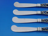 Blossom by Georg Jensen Sterling Silver Butter Spreaders 6 3/4" Set of 4 Old GI