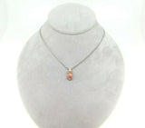 Sterling Genuine Natural Rhodochrosite Pendant 10x7.3mm Rectangular (#J5029)