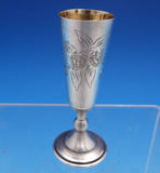 Russian .875 Silver Cordial Cup GW Interior Bright-Cut with Strawberries (#8172)