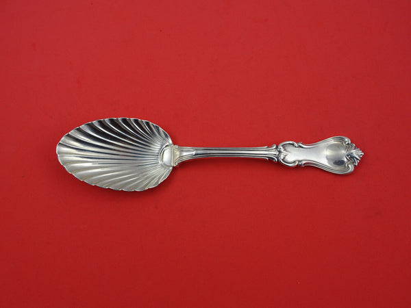 English Victorian Sterling Silver Berry Spoon Shell Bowl London 1836 8 1/2"