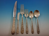 Bridal Bouquet by Alvin Sterling Silver Flatware Set for 8 Service 48 Pcs Dinner