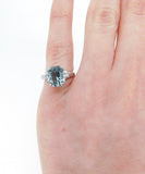 14k White Gold Fancy Radiant Cut 1.80 Carat Genuine Natural Aquamarine (#J4416)