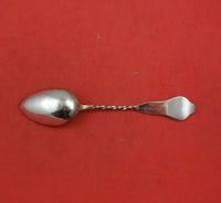 Medallion by R. Strickland Coin Silver Coffee Spoon Gold Washed and Twisted 5"