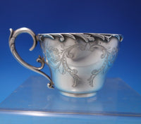 Meriden by Unknown Silverplate Cup and Saucer Set 2pc Bright-Cut (#7110)