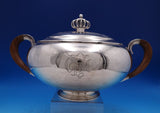Axel Salomonsen Danish .925 Silver Tureen with Cover Wood 3-D Rings (#7406)
