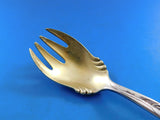 Lap Over Edge Acid Etched Tiffany Sterling Ice Cream Fork GW Buffalo Grass