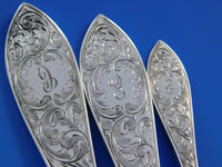 Tudor Scroll by Birks Sterling Silver Flatware Set 8 Service 62 pieces Dinner