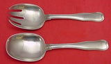 Old Danish by Georg Jensen Sterling Silver Salad Serving Set 2pc AS FH 8"