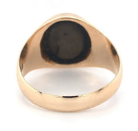 18k Yellow Gold Black Star Genuine Natural Sapphire Men's Ring Size 9 (#J6535)