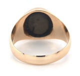 18k Yellow Gold Black Star Genuine Natural Sapphire Men's Ring Size 9 (#J6535)