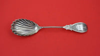 James Watt Coin Silver Berry Spoon coin shell bowl similar to Belmont 8 7/8"