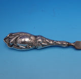 Art Nouveau Sterling Silver Vanity Set with Lilies Motif 8pc w/Monogram (#9115)