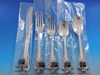 Grande Baroque by Wallace Sterling Silver Flatware Set Service 46 pieces New