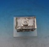 Dutch Sterling Silver Tea Caddy w/ Figural Dutch Scenes 5" x 3 1/2" x 2" (#6779)