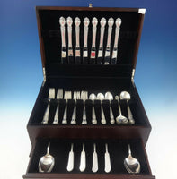 Brocade by International Sterling Silver Flatware Set For 8 Service 50 Pieces